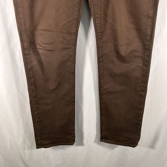 J Brand Kane Pants Men's 32 Brown Cotton Blend Pockets Button Zip - Picture 3 of 11